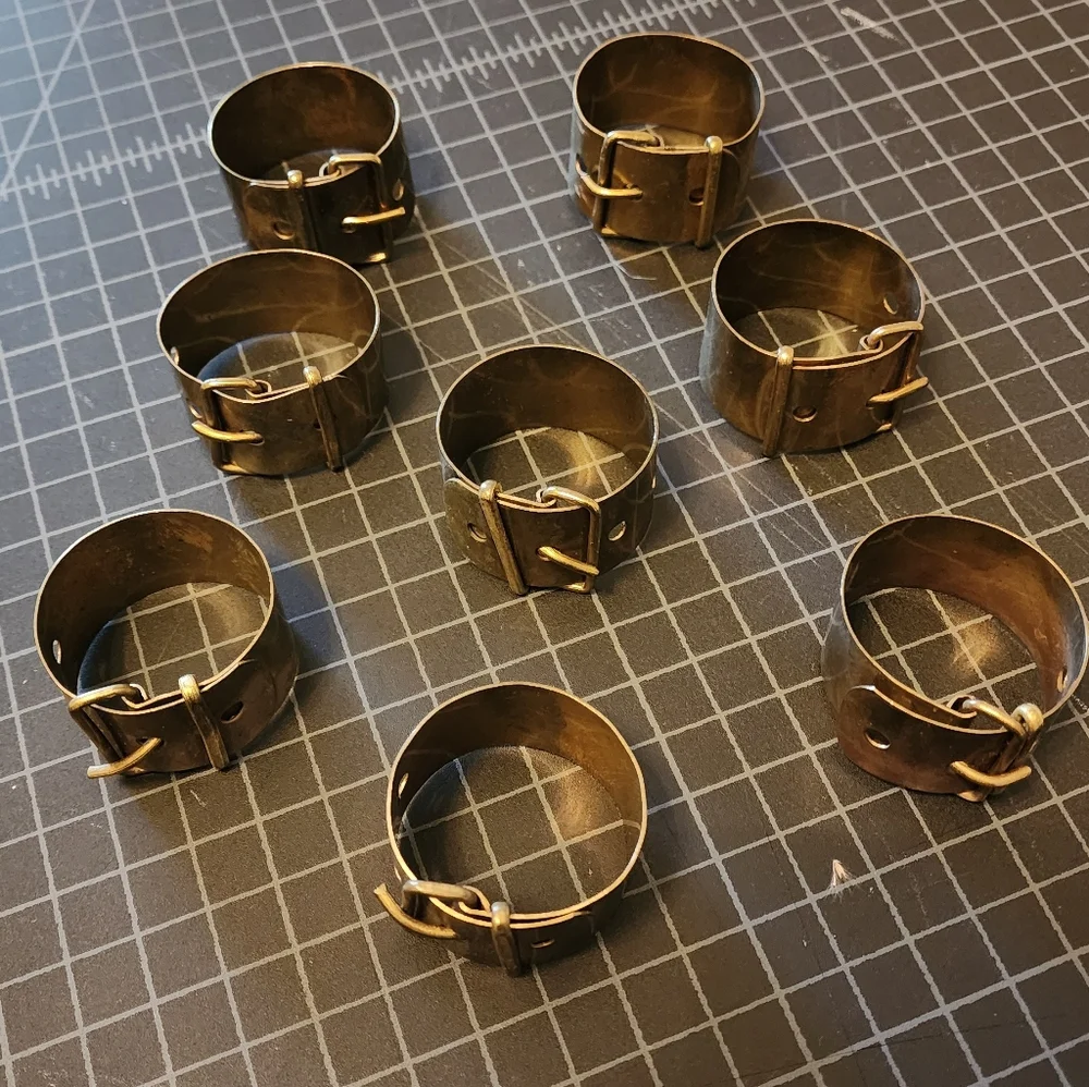 Gold Tone Napkin Rings